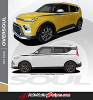 Detailed view of 2020-2025 Kia Soul Door Decals Oversoul Side Body Vinyl Graphics Accent Stripes Kit