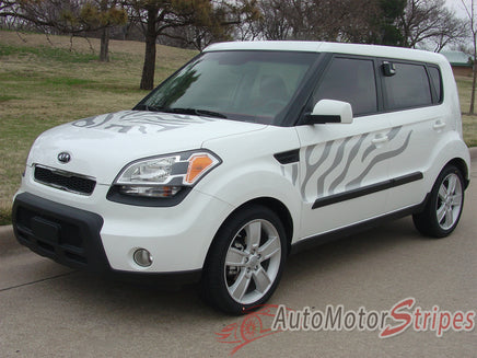 2010-2013 Kia Soul Soul Cat Hood Rear Jungle Animal Factory Style Side Rear Vinyl Graphics