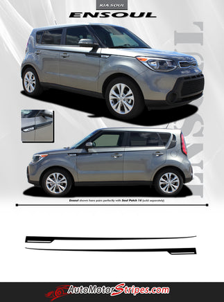 2014-2019 Kia Soul Ensoul Upper Body Accent Side Vinyl Graphics Decals 3M Stripes