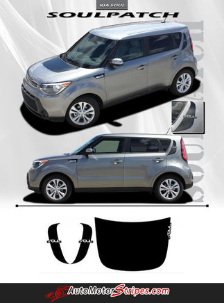 2010-2013 Kia Soul Patch Factory Style Hood and Side Accent Vinyl Graphics 3M Decals Striping