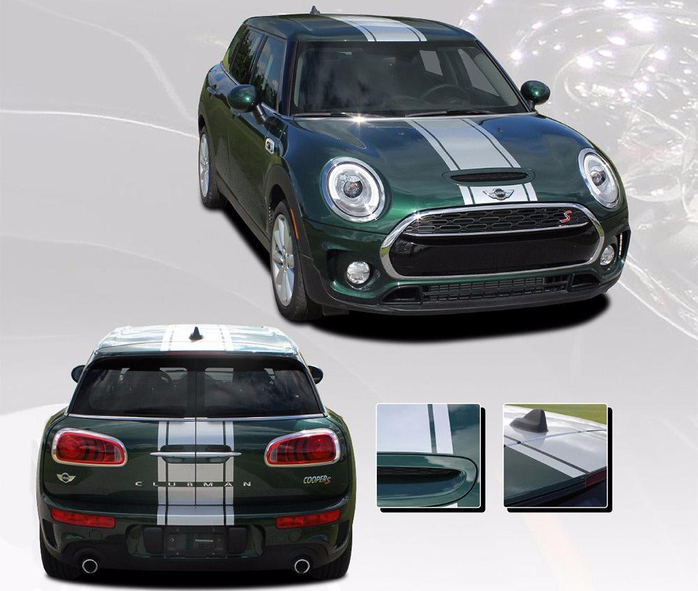 2016-2019 Mini Cooper Clubman S-Type Rally Hood Racing Stripes Vinyl Graphics 3M Decal Striping