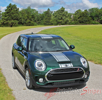 2016 2017 2018 Mini Cooper Clubman S-Type Rally Hood Racing Stripes Vinyl Graphics 3M Decal Striping