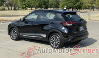 Products View of 2018-2024 Nissan Kicks BLISS Hood Graphic and Rocker Panel Accent Vinyl Graphics Stripes Decals Kit