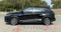 Products View of 2018-2024 Nissan Kicks BLISS Hood Graphic and Rocker Panel Accent Vinyl Graphics Stripes Decals Kit