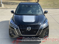 Products View of 2018-2024 Nissan Kicks BLISS Hood Graphic and Rocker Panel Accent Vinyl Graphics Stripes Decals Kit