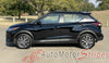 View of 2018-2024 Nissan Kicks REVEL Hood Graphic and Upper Body Panel Accent Vinyl Graphics Stripes Decals Kit