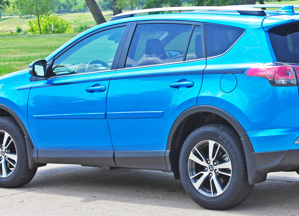 2013-2018 Toyota RAV4 Side Door Body Decals Accent Stripes 3M Vinyl Graphics Kit