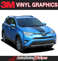 2016 2017 2018 2019 Toyota RAV4 Hood Blackout Center Decal 3M Vinyl Graphics Stripe Kit