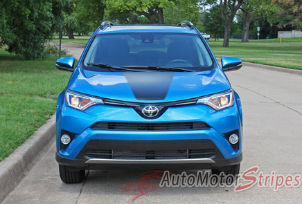 2016 2017 2018 2019 Toyota RAV4 Hood Blackout Center Decal 3M Vinyl Graphics Stripe Kit