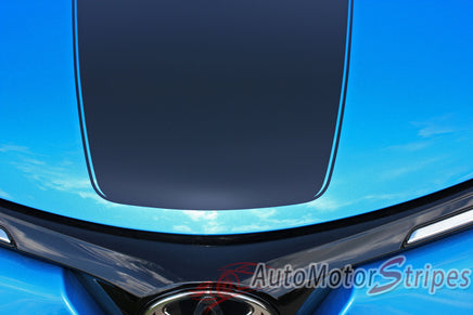 2016 2017 2018 2019 Toyota RAV4 Hood Blackout Center Decal 3M Vinyl Graphics Stripe Kit