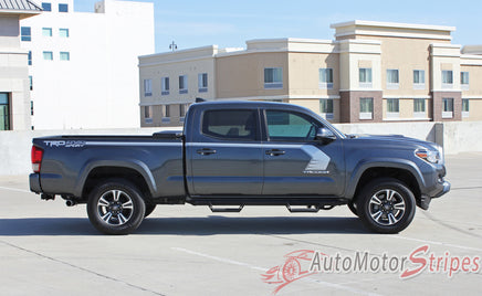 Toyota Tacoma Storm Upper Door Panel Accent Trim Decal 3M Vinyl Graphics Stripe Kit - Passenger Side Profile