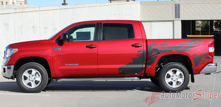 2014-2017 Toyota Tundra Shredder Hood and Truck Bed Decal 3M Vinyl Graphics Striping 3M Kit