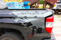 Toyota Tundra Decals BURST Side Bed and Upper Body Accent Stripes Striping Graphics Kit