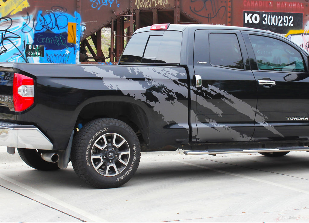 2014-2021 Toyota Tundra Vinyl Graphics FRENZY Side Body Decals and Stripes Striping Graphics Kit