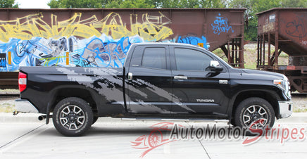 Toyota Tundra Vinyl Graphics FRENZY Side Body Decals and Stripes Striping Graphics Kit