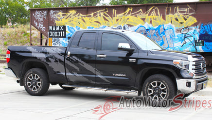 Toyota Tundra Vinyl Graphics FRENZY Side Body Decals and Stripes Striping Graphics Kit