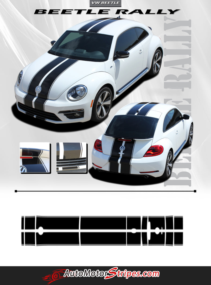 2012-2019 Volkswagen VW Beetle Racing Stripes BEETLE RALLY 3M| Auto ...