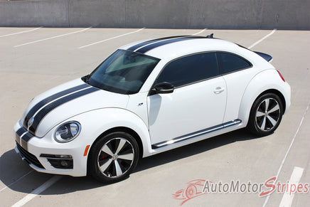 2012-2019 Volkswagen Beetle Rally Bumper to Bumper Racing Stripes 3M Vinyl Graphics Decals