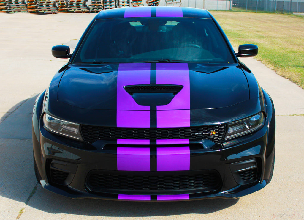 2015-2023 Dodge Charger N-Charge Rally Widebody S-Pack R/T Scat Pack SRT 392 Hellcat Factory Quality Mopar Style Vinyl Racing Stripes 3M Graphic Kit