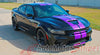 Detailed view of 2015-2023 Dodge Charger Widebody N-Charge Rally S-Pack R/T Scat Pack SRT 392 Hellcat Factory Quality Mopar Style Vinyl Racing Stripes 3M Graphic Kit